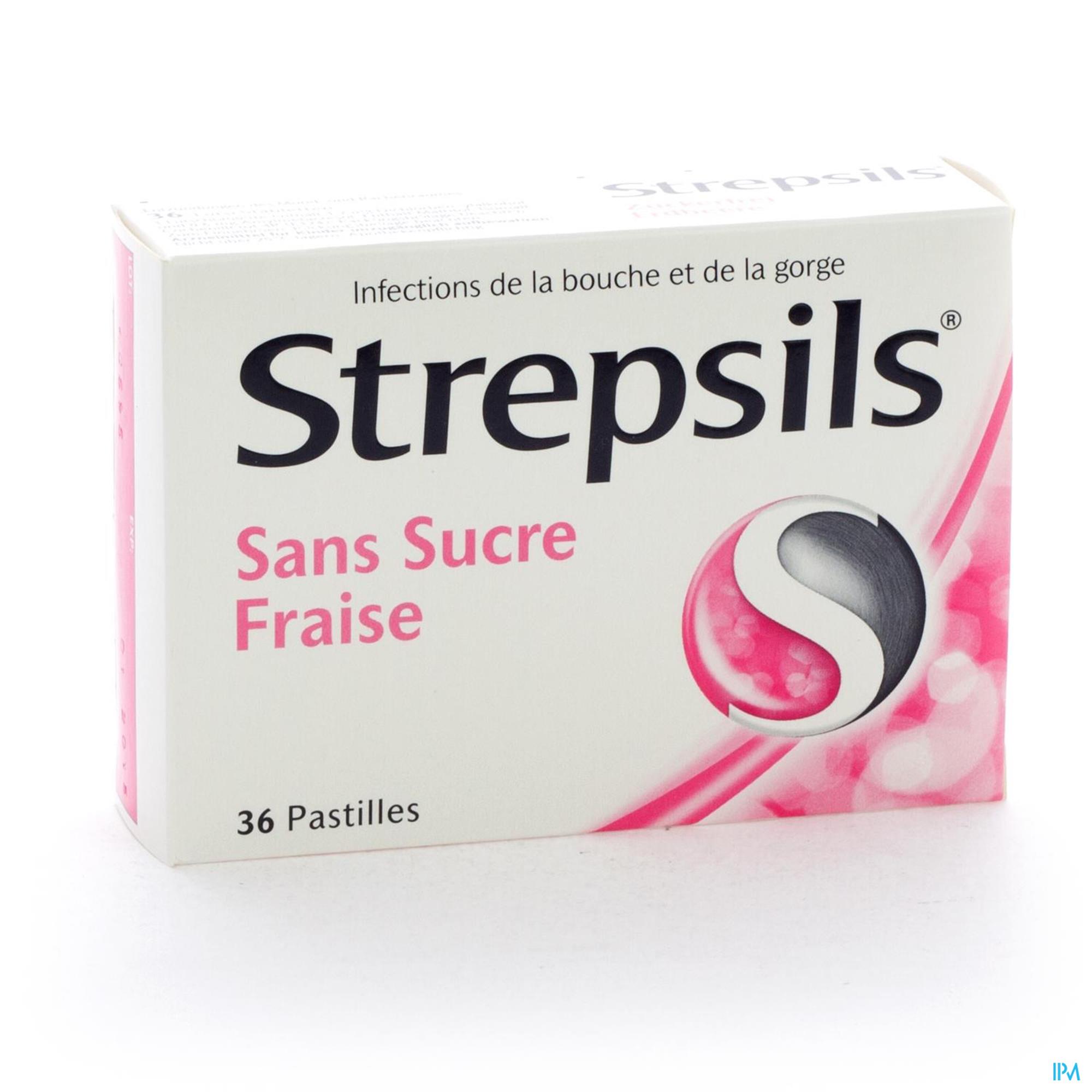 STREPSILS - PASTILLES [FRAISE SANS SUCRE] [36]