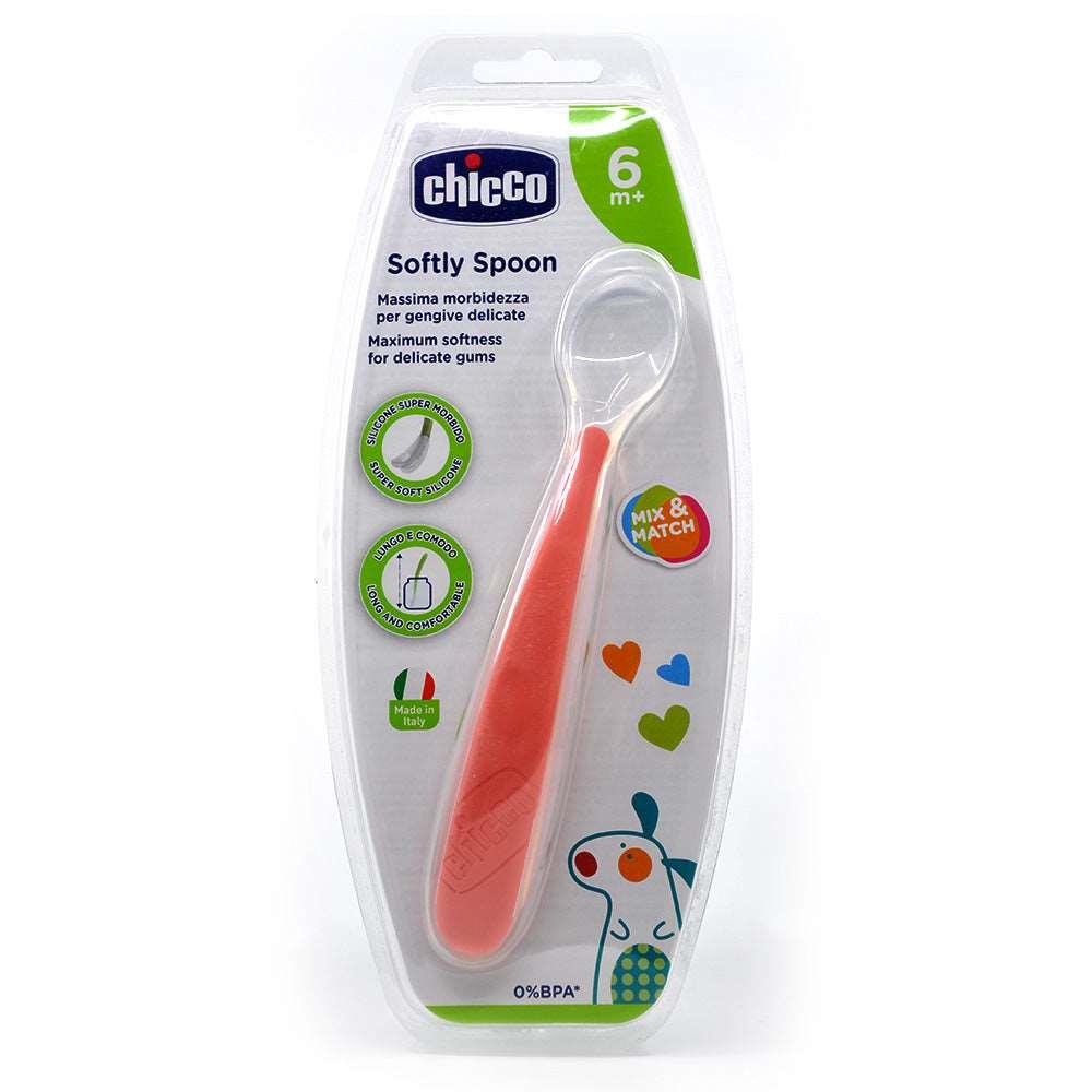 CHICCO - SOFTLY SPOON [RED] [6M+]