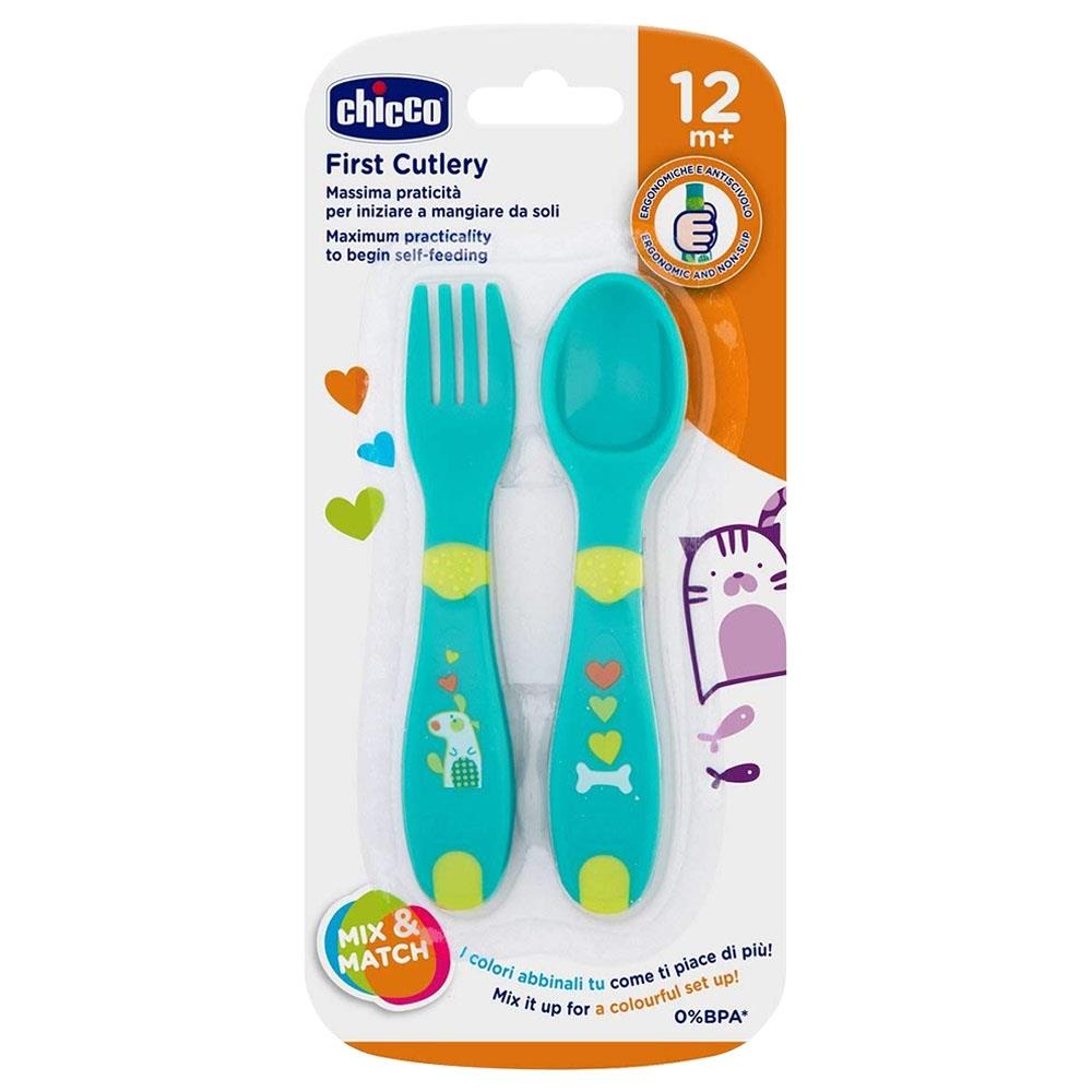 CHICCO - FIRST CUTLERY [GREEN] [12M+]